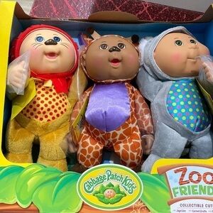 Set of 3 Cabbage Patch Kids. Zoo Friends